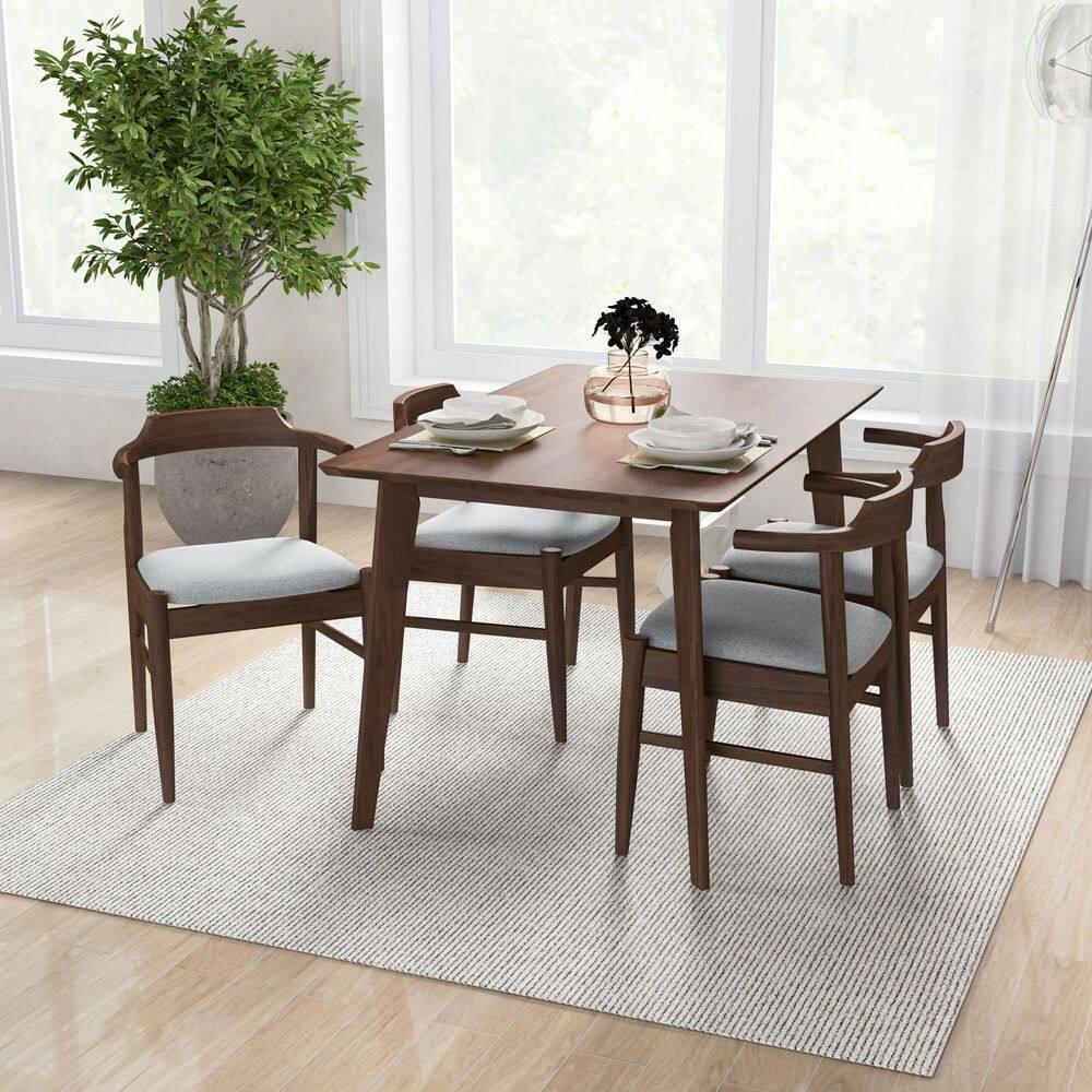 Berwick Modern Style Solid Wood Walnut Rectangular 47-inch Dining Table
