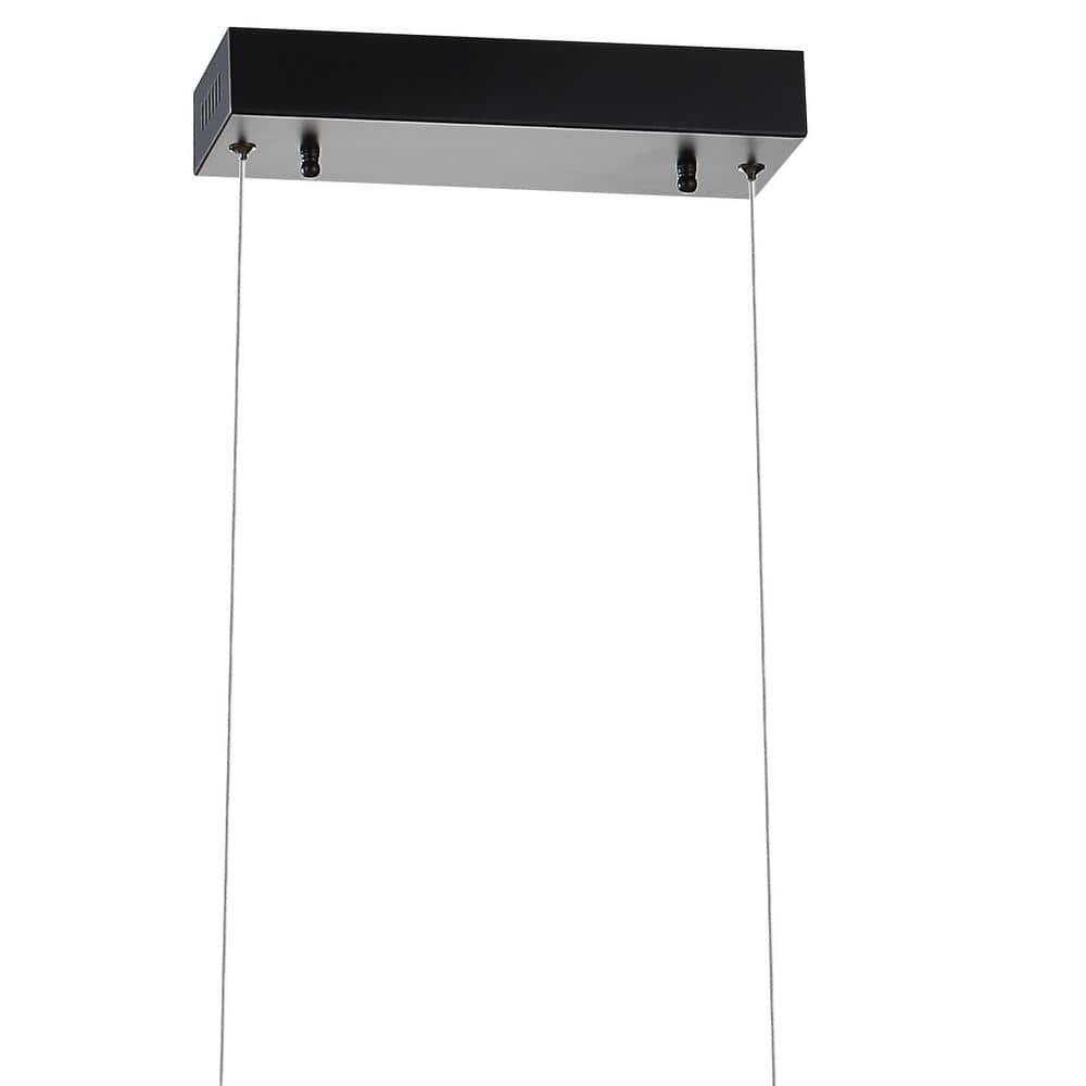 Ali 31" Dimmable Adjustable Integrated LED Metal Linear Pendant, Black