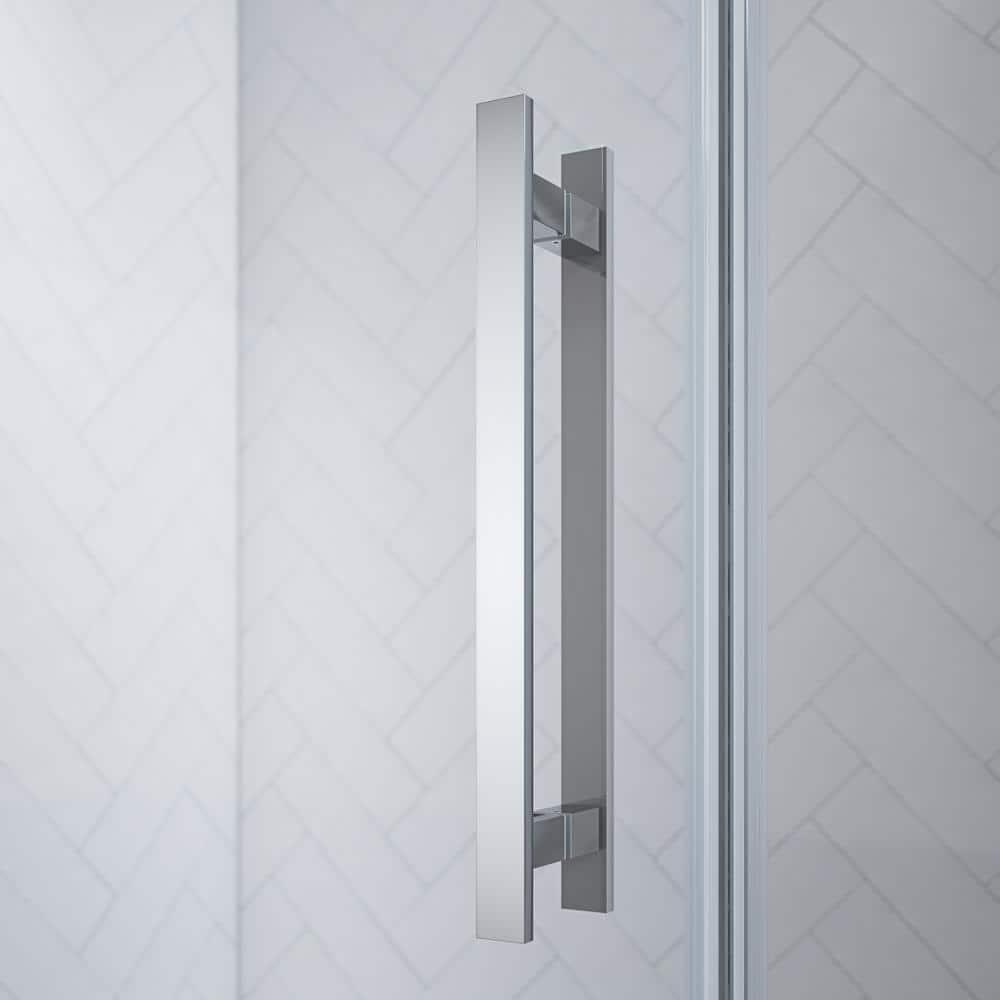 Endless Tampa-Pro 32" W x 72" H Corner Frameless Shower Kit, Door, Panel, Base