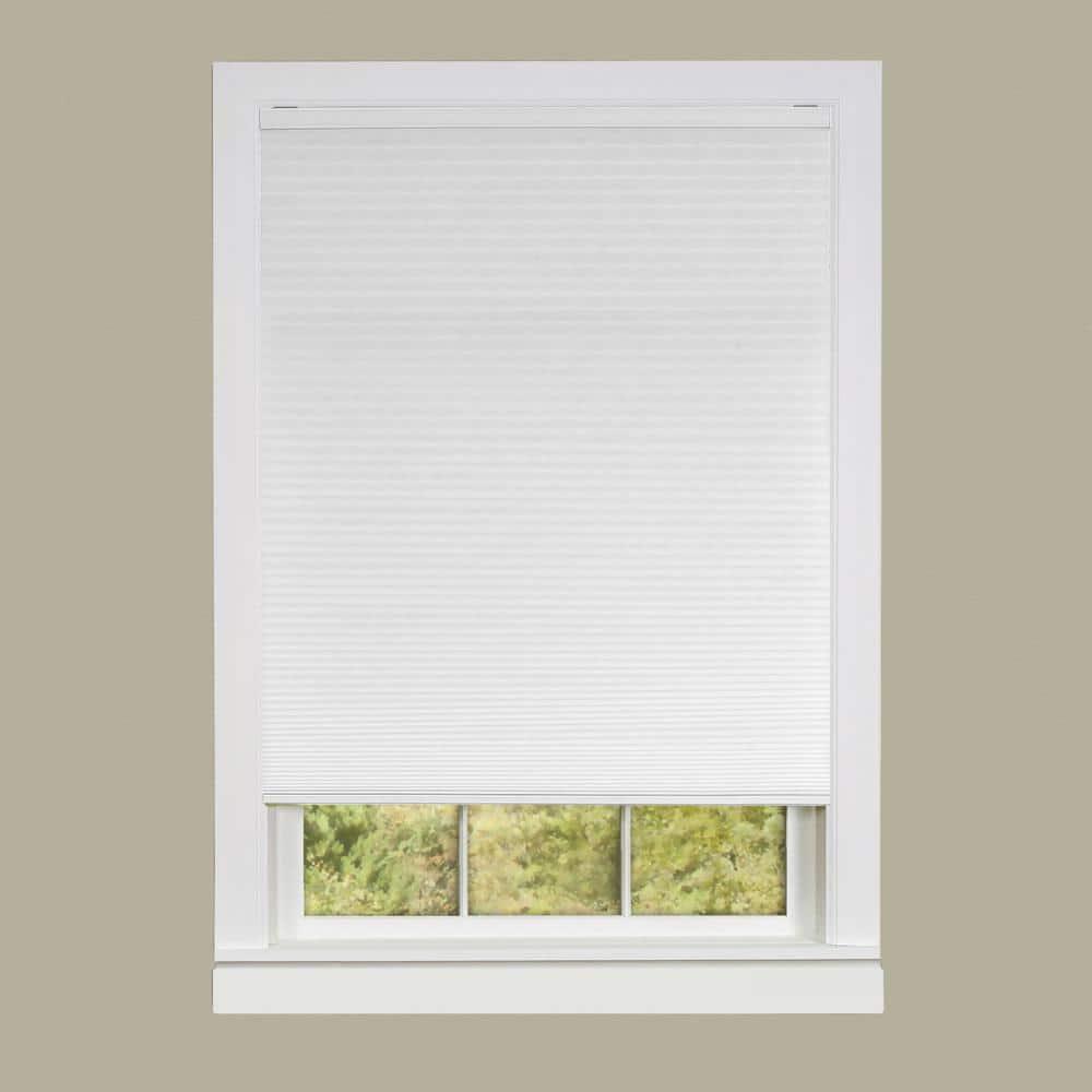 Achim Top Down Bottom Up Indoor Cordless White Polyester Light Filtering Window Cellular Shade, 64" L x 27" W