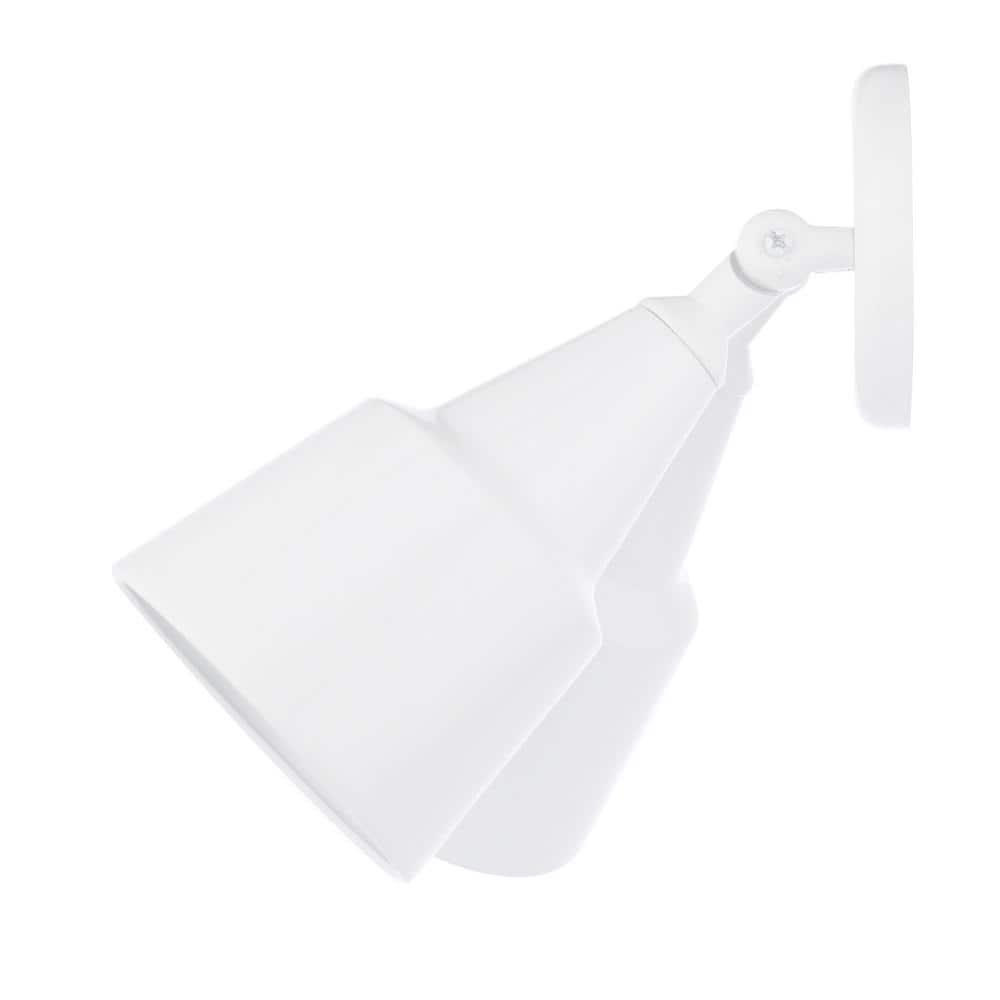 White Aluminum Dual Head Outdoor Flood Light