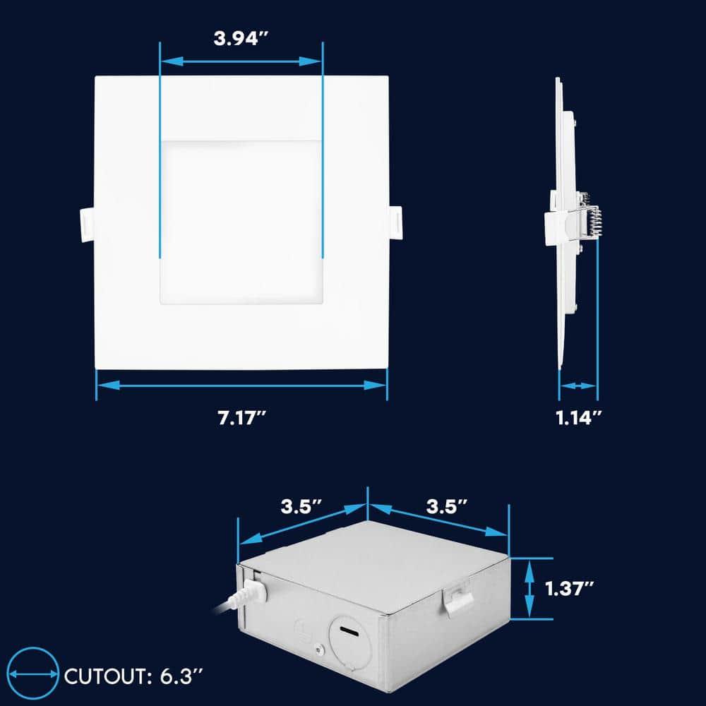 7.16'' Tunable Color Temperature Air-Tight IC Rated LED Canless Recessed Lighting Kit