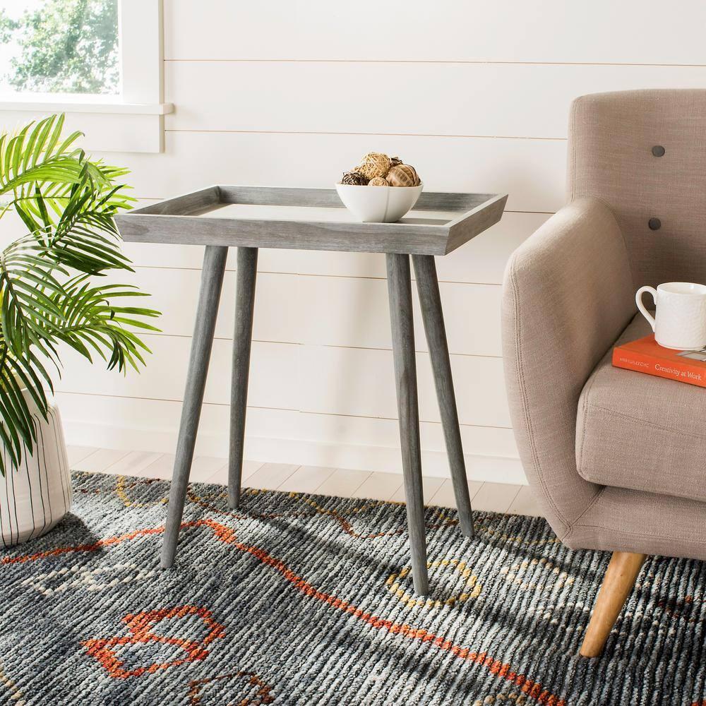 Nonie Tray Accent Table - SlateGrey - Safavieh.