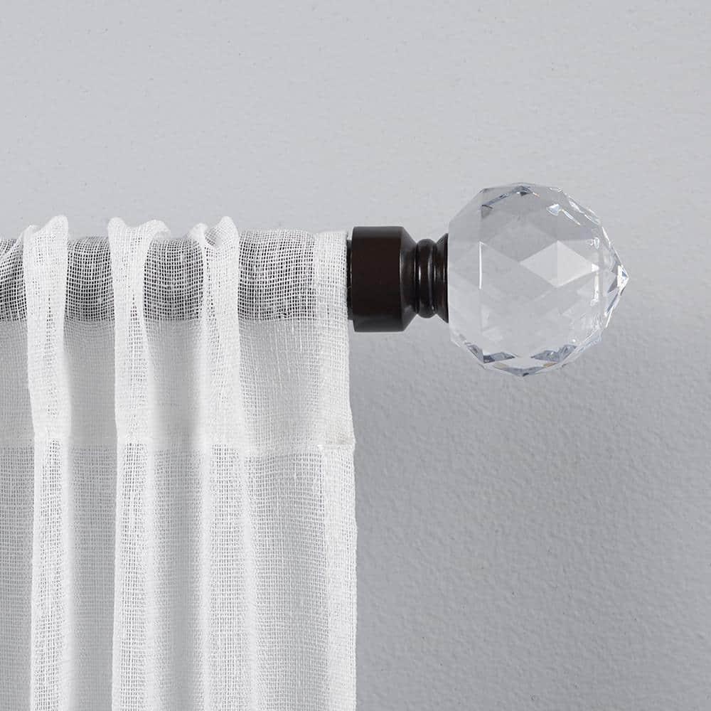 Amalgamated Textiles EXCLUSIVE HOME Crystal Ball 1" Curtain Rod and Finial Set