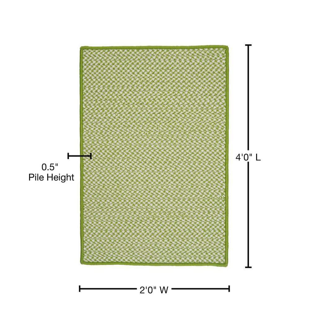 Sadie Lime  Doormat 2 ft. x 4 ft. Indoor/Outdoor Patio Braided Area Rug