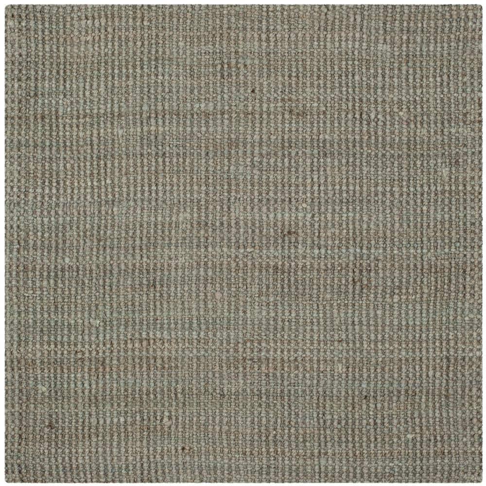 Natural Fiber NF730 Hand Woven Indoor Area Rug - Green/Grey - 4'x4' - Safavieh