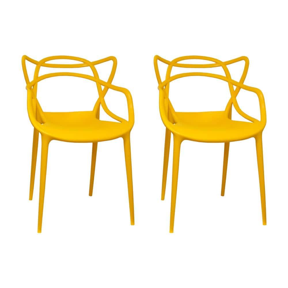 Mod Made MM-PC-006-Yellow Loop Chair - Yellow