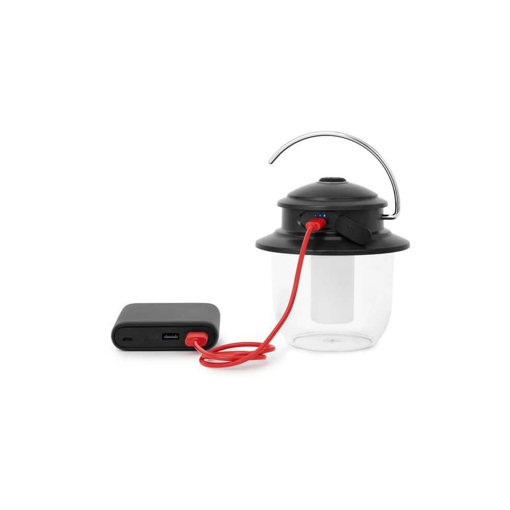 Rechargeable Black Metal-Inspired LED Lantern, 400 Lumens