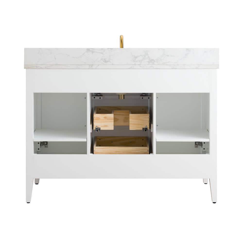 48'' Single Bathroom Vanity with Engineered Marble Top