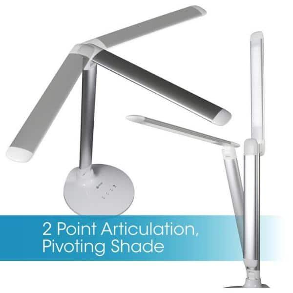 OttLite OttLite Command LED Desk Lamp with Voice Assist - Google Home and Amazon Alexa Compatible, USB