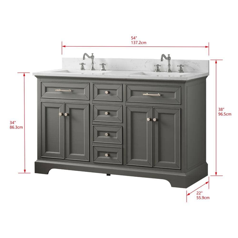 Thompson 54" Double Bathroom Vanity Set