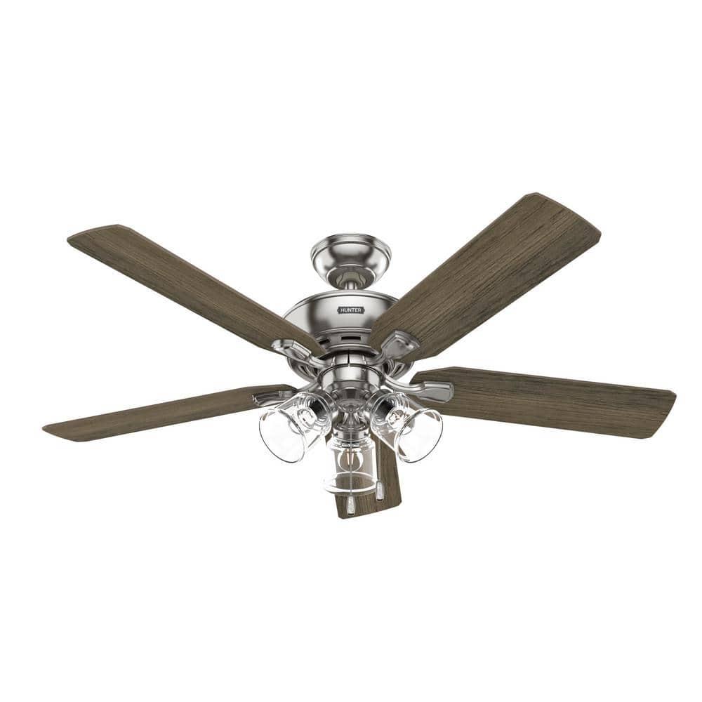 52" Rosner 5 - Blade Ceiling Fan With Lights and Pull Chains
