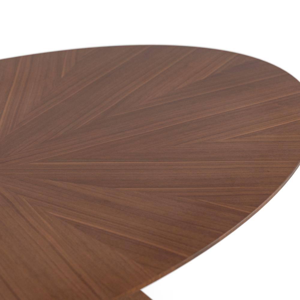 HOMES: Inside + Out 54" Pearlcrest Mid-Century Modern Modern Oval Dining Table Walnut