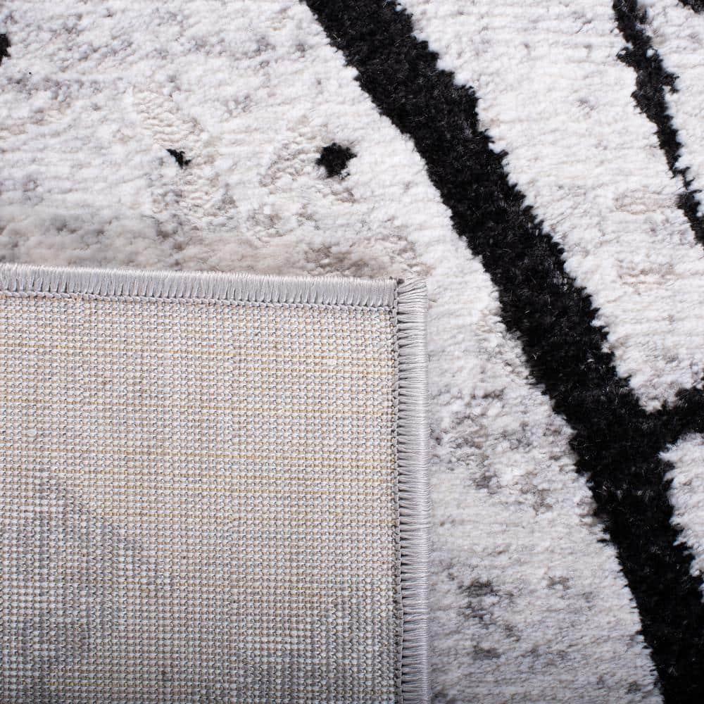 Amelia ALA293 Power Loomed Indoor Area Rug - Grey/Black - 8'x10' - Safavieh
