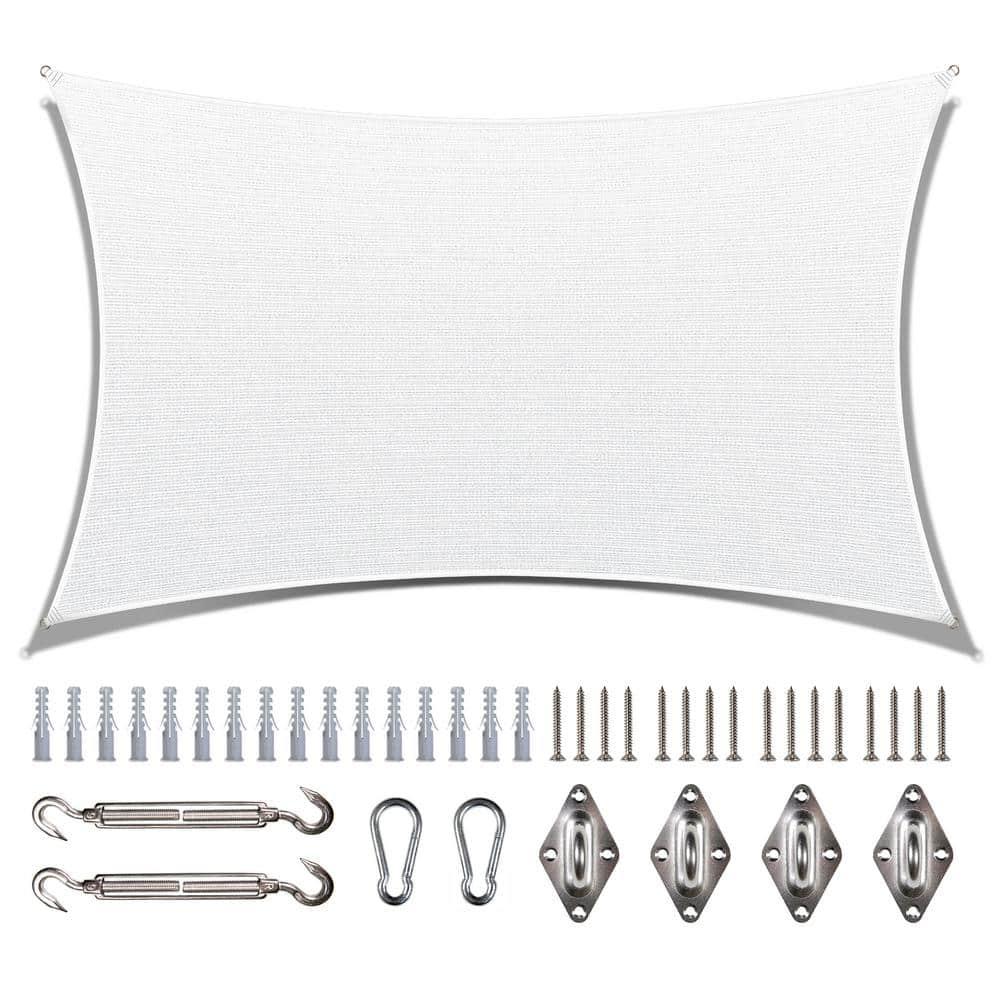 ColourTree Colourtree Rectangle Shade Sail with Complete Hardware Kit – Easy Installation & UV-Resistant