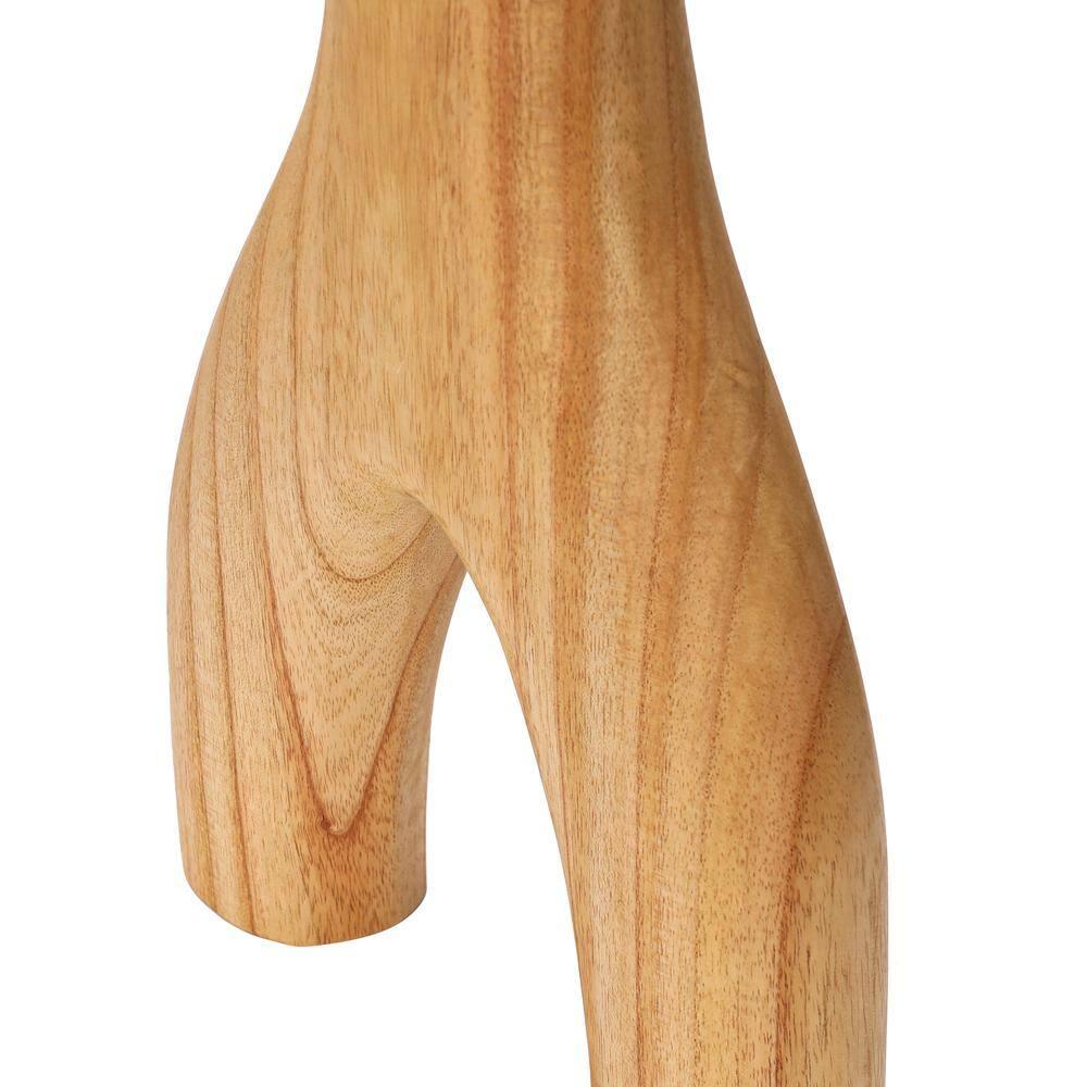 Decorative Arched Wood Vase, Natural