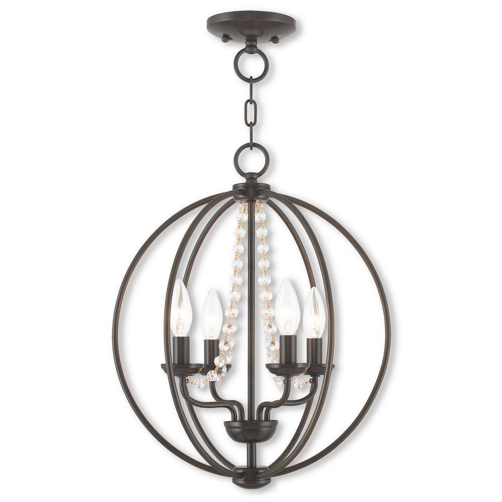 Livex Lighting Arabella 4 - Light Chandelier in  English Bronze