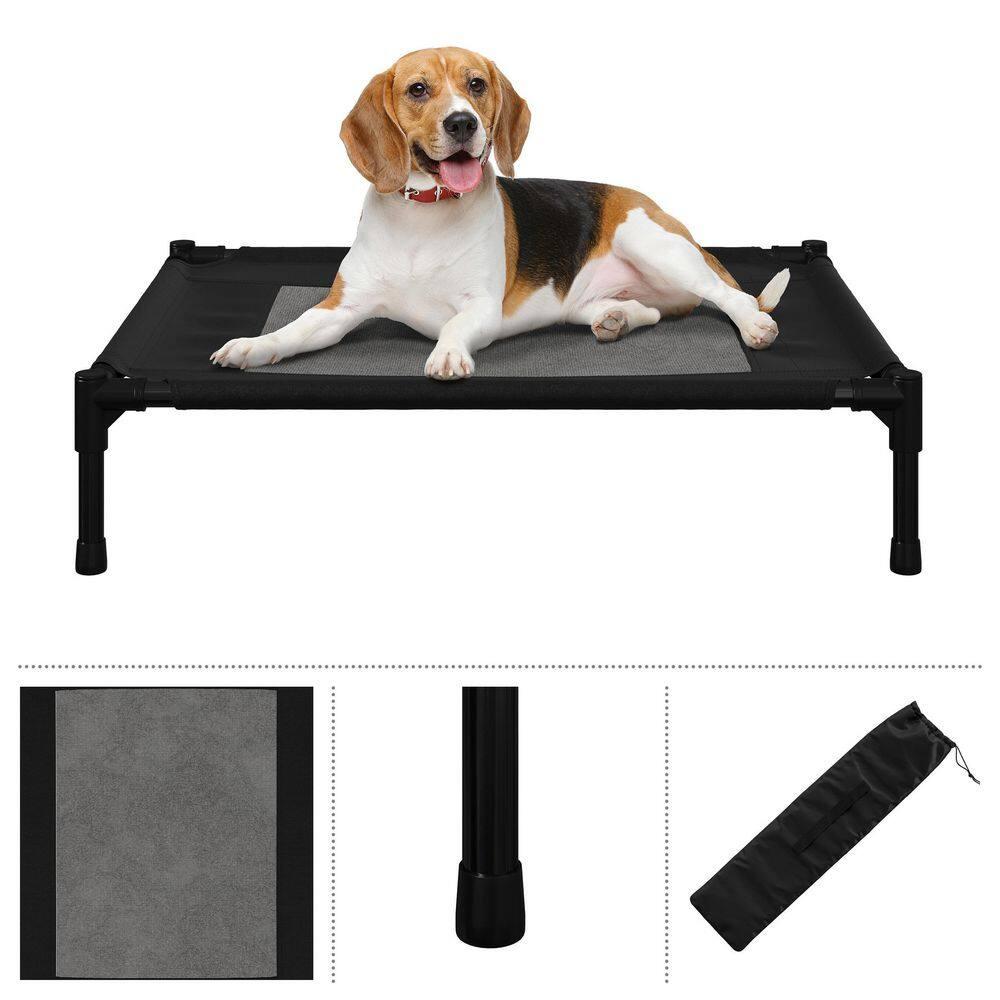 Petmaker PETMAKER 24.5x18.5-Inch Elevated Dog Bed, Black