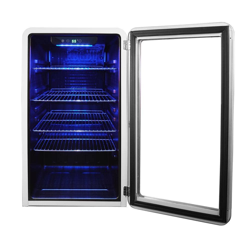 Magic Chef Magic Chef 17.5'' W 20 Cans (12 oz.) 3.4 Cubic Feet Beverage Cooler with Wine Storage and Glass Door