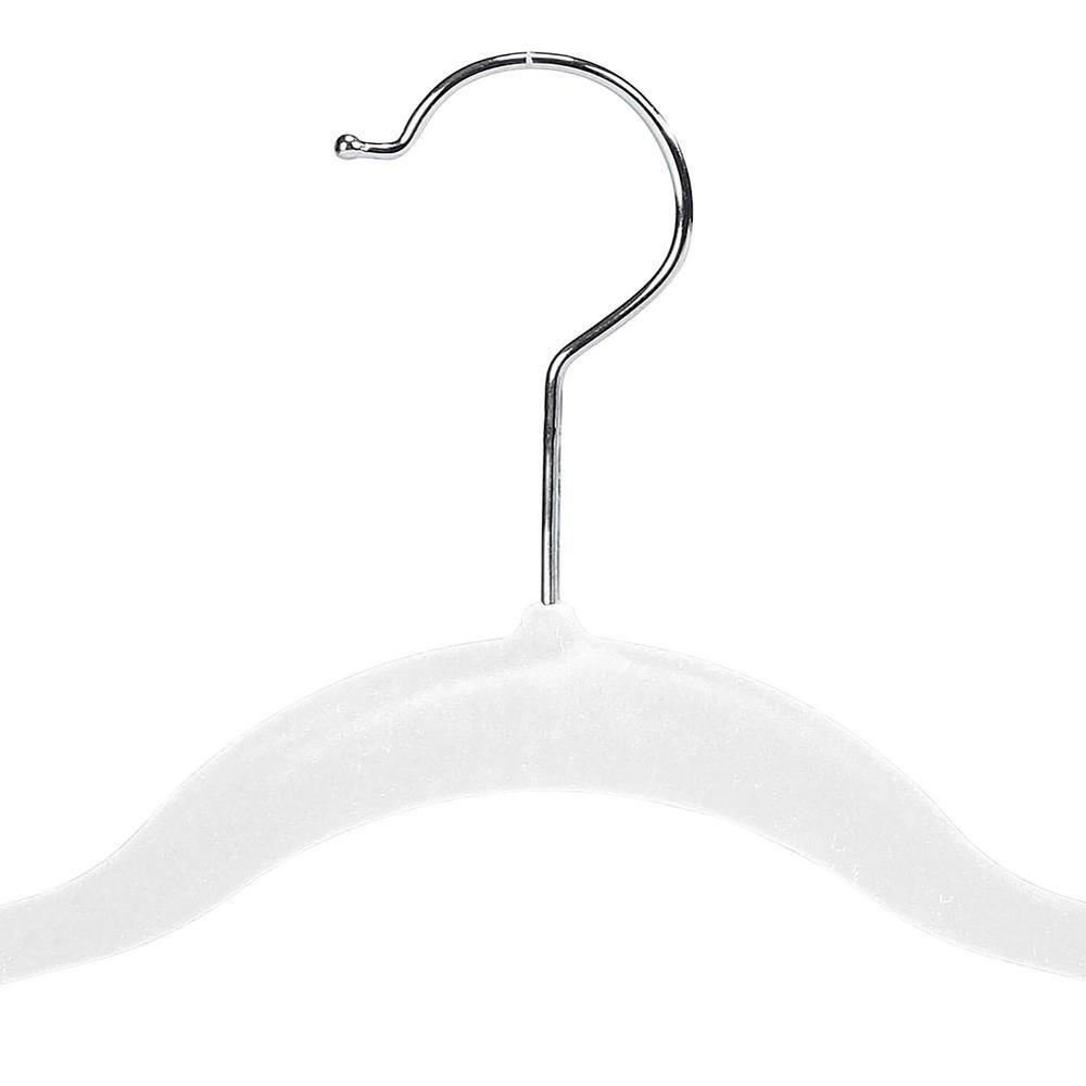 Simplify 6pk Velvet Suit Hanger with Clips White