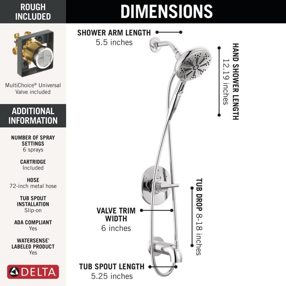 Nicoli 144749-HS Monitor 14 Series Tub and Shower with SureDock Hand Shower