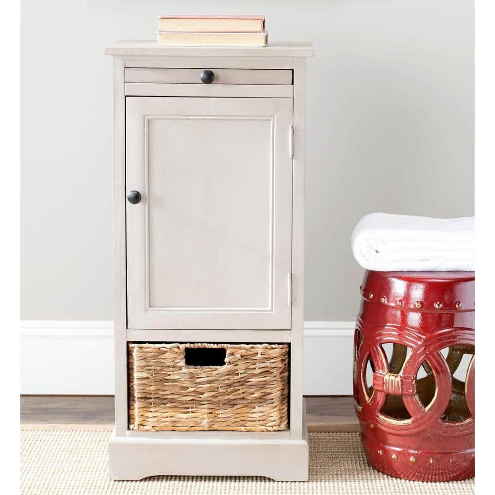 Raven Tall Storage Unit - Vintage Grey - Safavieh.
