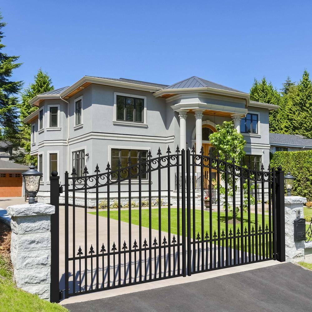 ALEKO Steel Dual Swing Driveway Gate - PRAGUE Style