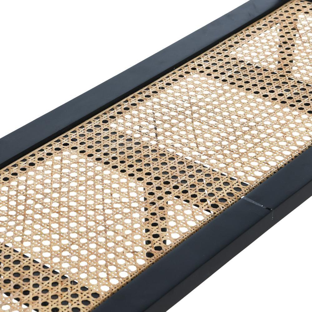 Storied Home Maxwelton Console Table Black: Elegant Entryway Furniture, Acacia & MDF, 32"H x 48"W