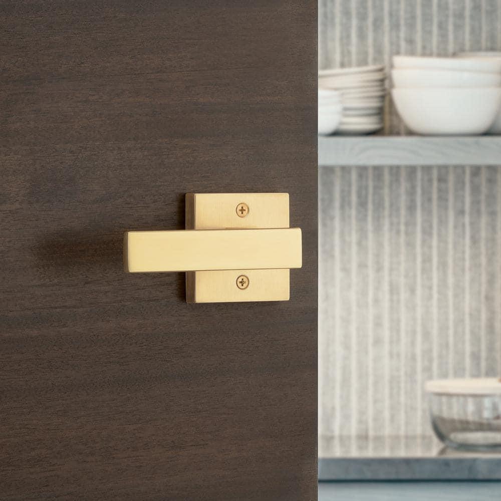 Kwikset 788Salsqt Singapore Non-Turning One-Sided Dummy Door Lever - Brass