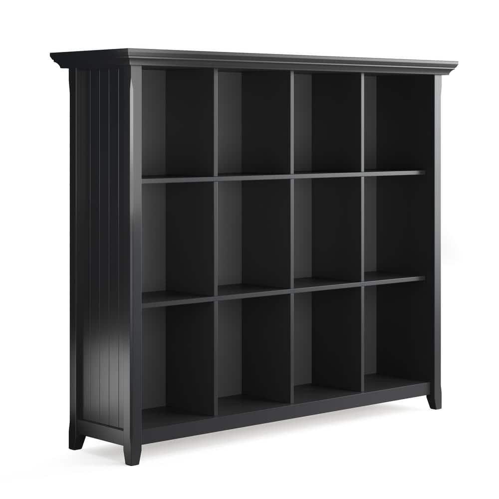 Simpli Home Acadian 57"W Solid Wood Storage Console Table