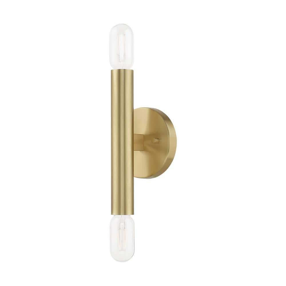Livex Lighting Copenhagen 2 - Light Wall Light in  Satin Brass
