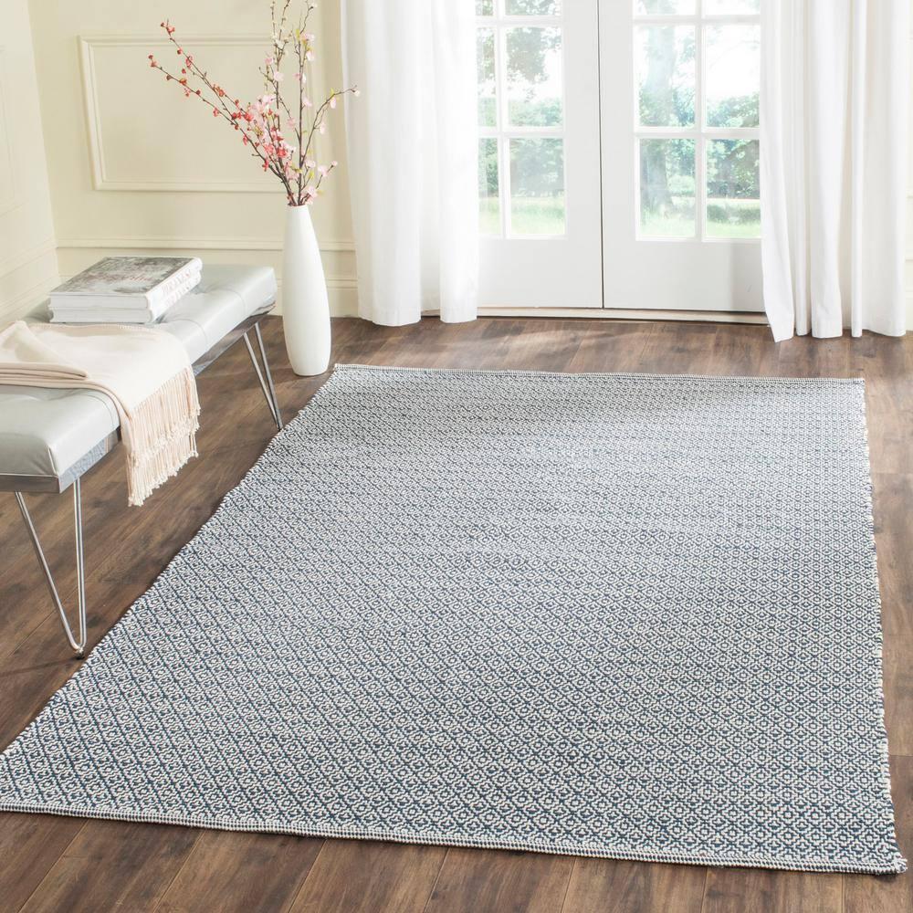 Montauk MTK717 Hand Woven Indoor Accent Rug - Ivory/Navy - 3'x5' - Safavieh.