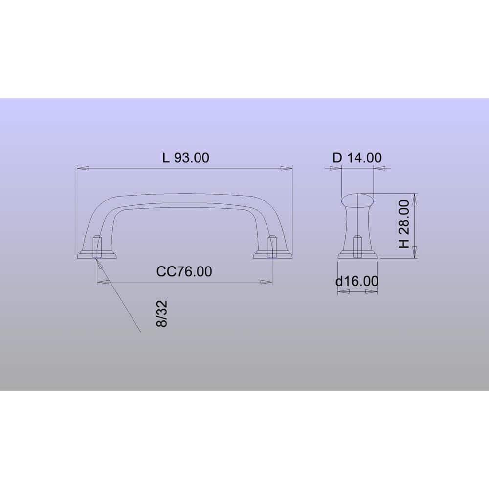 Richelieu Hardware BP876900 Nantes Collection 3-inch (76 mm) Center-to-Center Matte Black Traditional Round Cabinet and Drawer Pull Handle for Kitchen, Bathroom, and Furniture