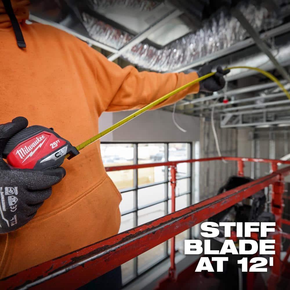 Milwaukee 48-22-1025MG 25' Compact Magnetic Tape Measure, 2 Pack