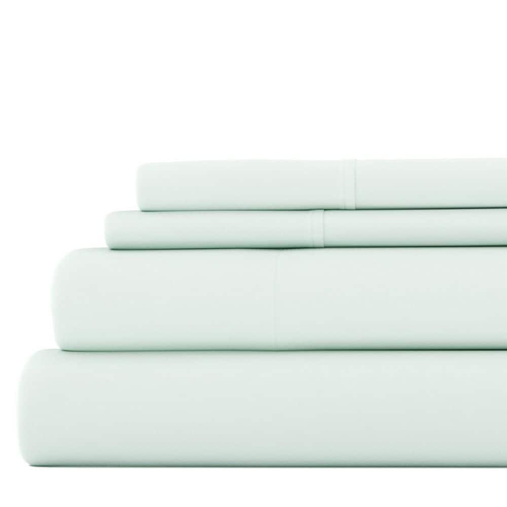 Mint Solid Deep Pocket Twin Microfiber Sheet Set