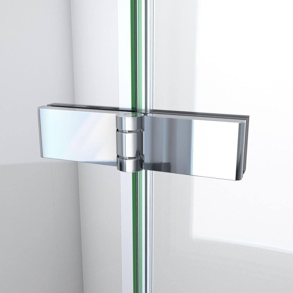Aqua-Q Fold 32 W X 32 D X 76.75 H Frameless Square Shower Kit