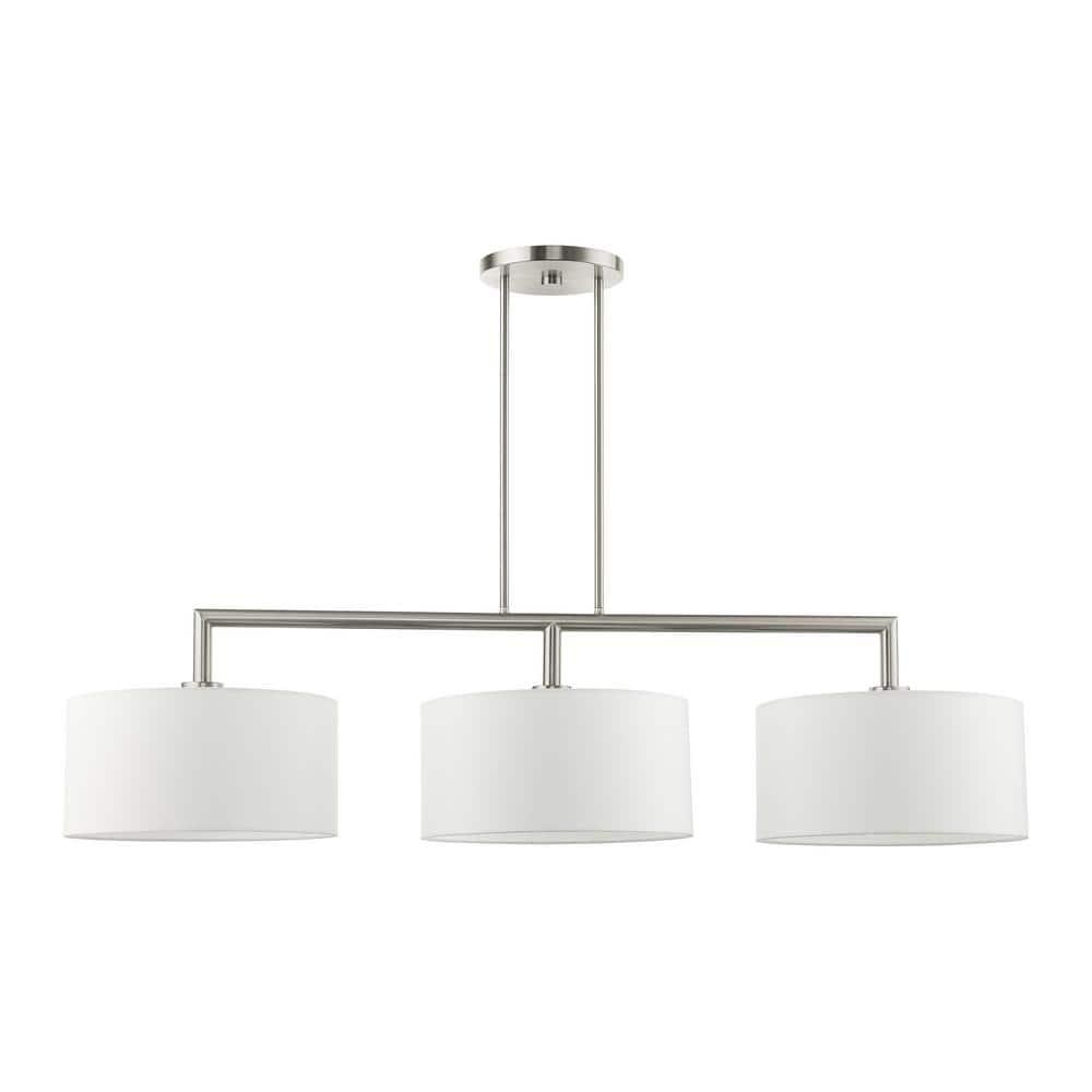 Livex Lighting Meridian 3 - Light Chandelier in  Brushed Nickel