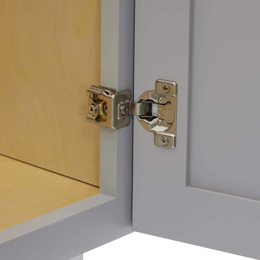 36" W Birch Plywood Freestanding Single Base 2 Drawers Storage Cabinet with Soft Close Door