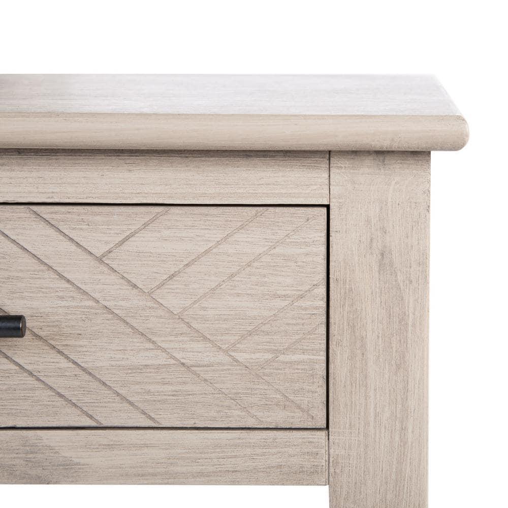 Peyton 1 Drawer Accent Table - Greige - Safavieh