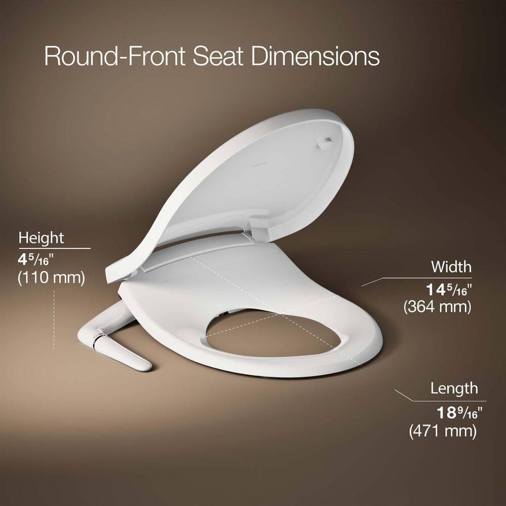 PureWash M250 Round Bidet Toliet Seat, Manual Non-Electric Bidets for Existing Toilets