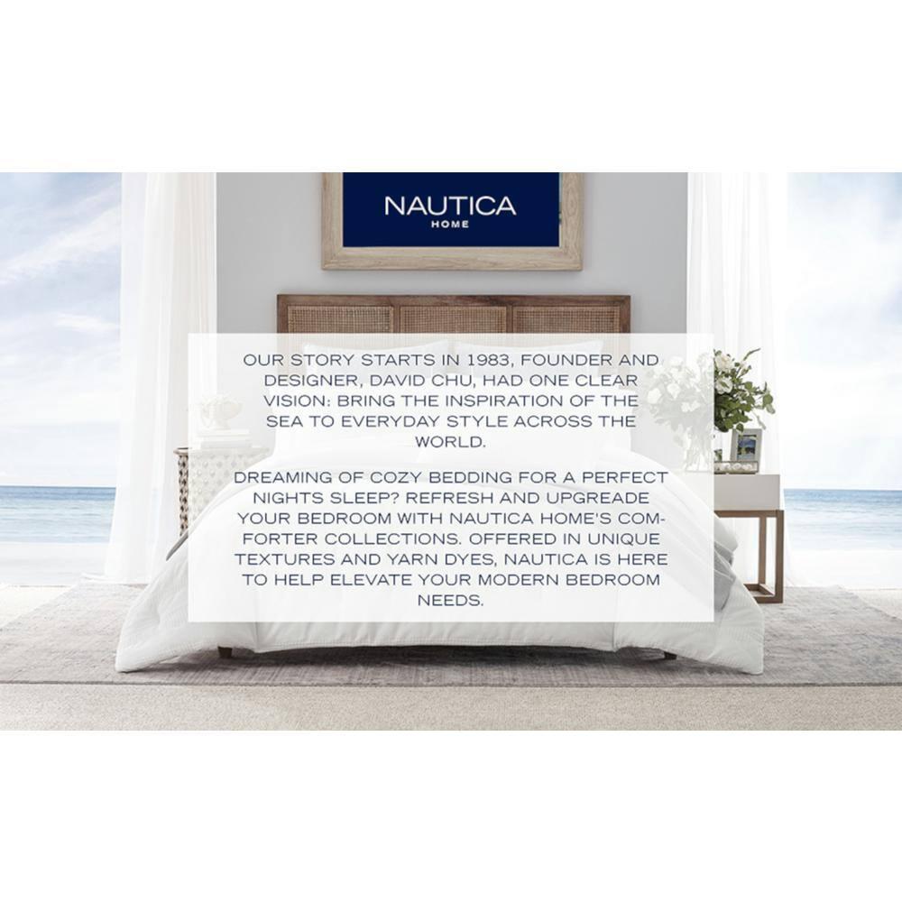 Nautica Nautica Fairwater Blue Cotton Reversible Comforter Set