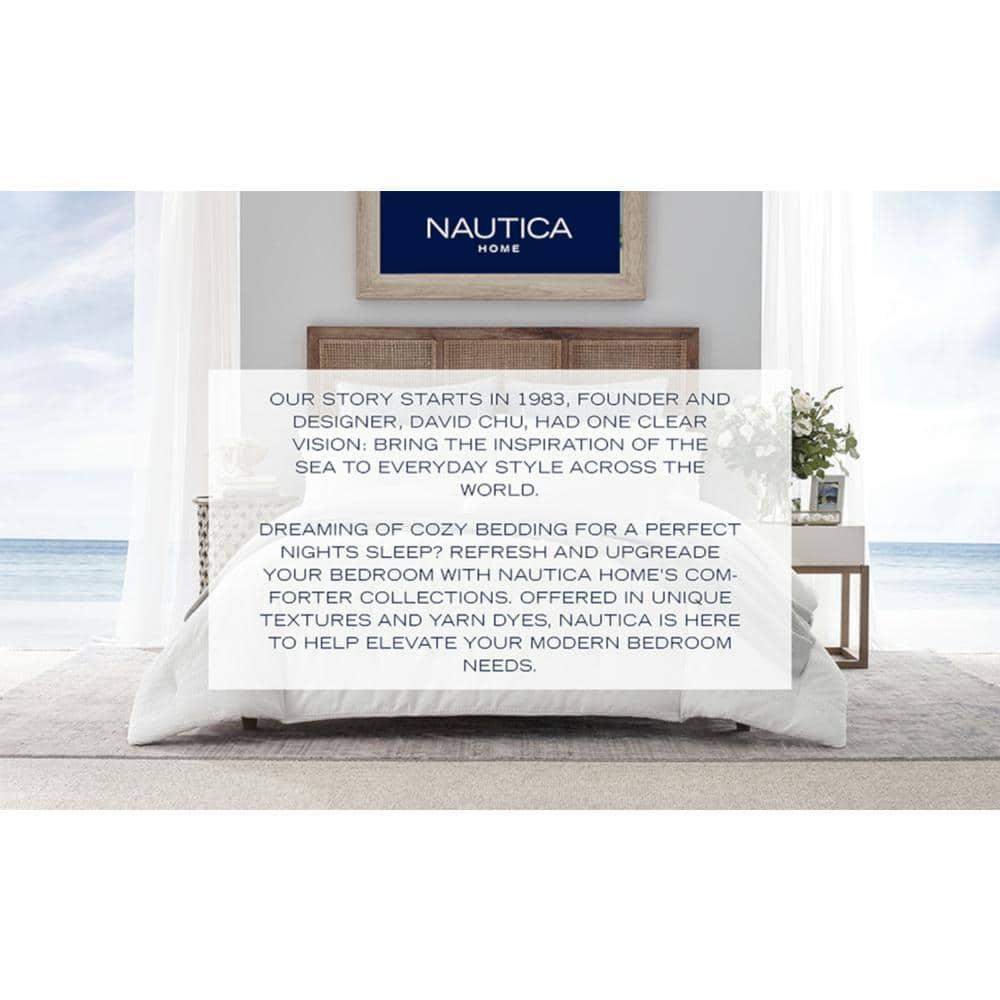 Nautica Nautica Fairwater Blue Cotton Reversible Comforter Set