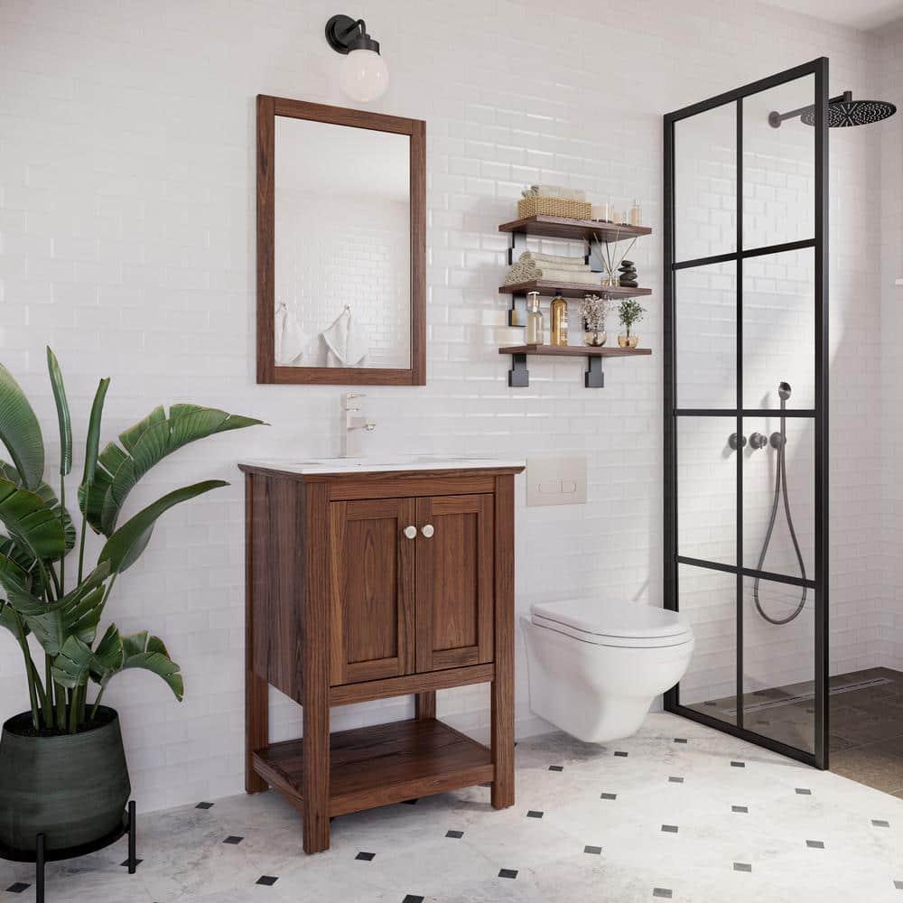 Manchester 24" Freestanding Single Sink Bathroom Vanity with Integrated Sink (Faucet Not Included)