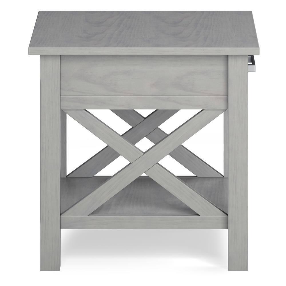 Simpli Home Kitchener 21"W Solid Mango Wood Square End Table with Storage Drawer