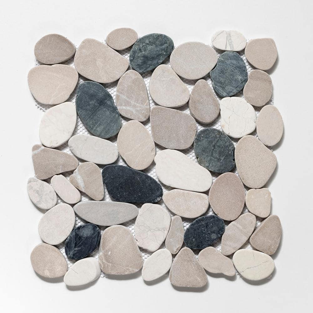 Sliced Pebble Mosaic Wall & Floor Tile