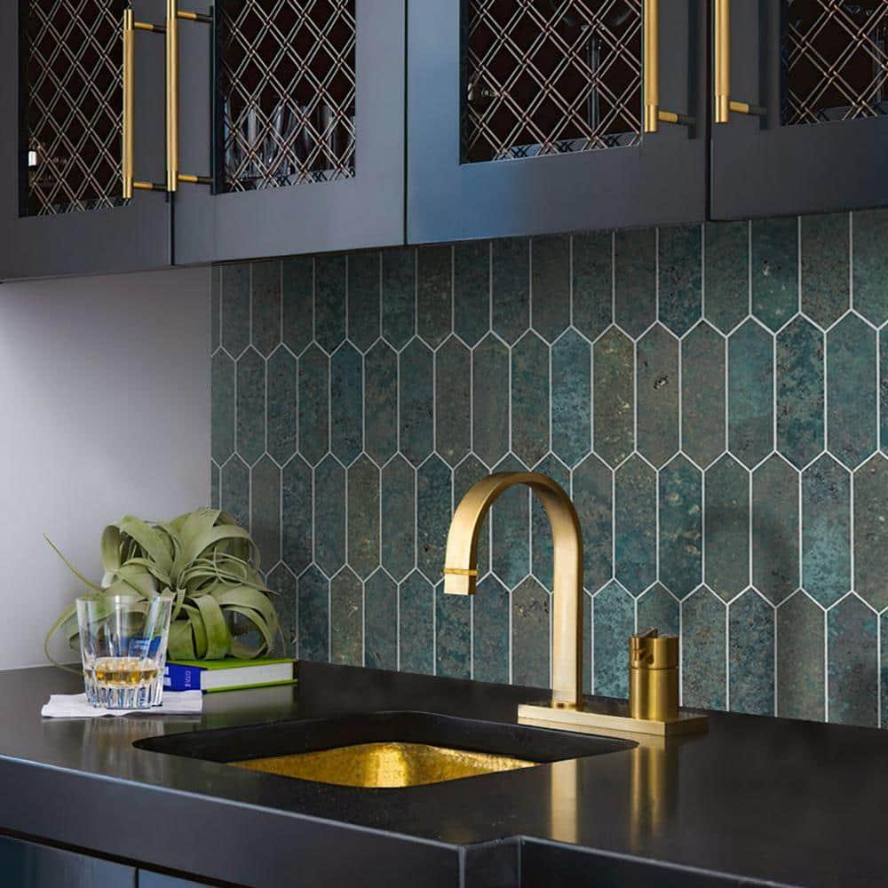12" x 11.22" Stone Composite Peel & Stick Mosaic Tile