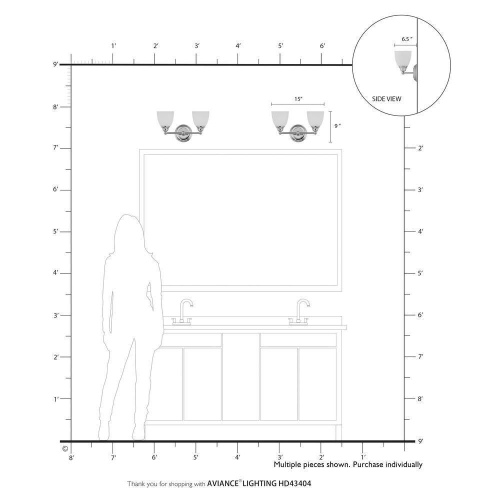 Livex Lighting Somerville 2 - Light Vanity in  Brushed Nickel