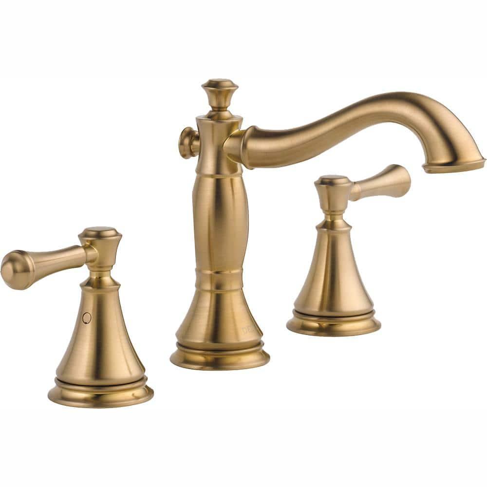 Cassidy Widespread Bathroom Faucet 3 Hole, 2-handle Bathroom Sink Faucet with Drain Assembly