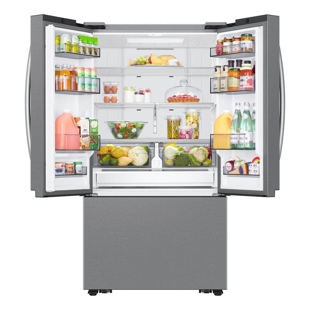 Samsung RF27CG5100SRAA 27 Cubic Feet Mega Capacity Counter Depth 3-Door French Door Refrigerator with Dual Auto Ice Maker