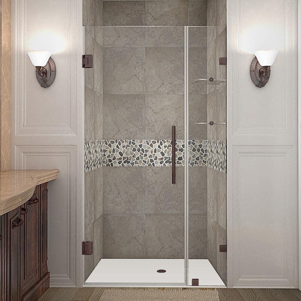 Nautis GS 36 x 72 Hinged Completely Frameless Shower Door